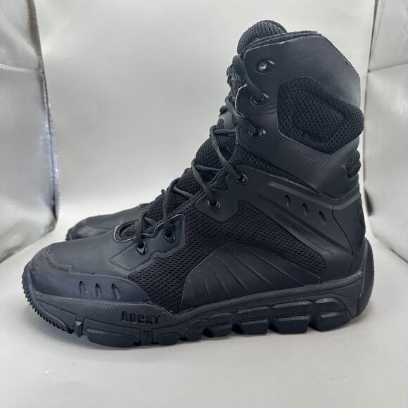 Rocky RAM Duty Boots Mens Size 12 Black Tactical Athletic Mobility Mesh Leather main image 4